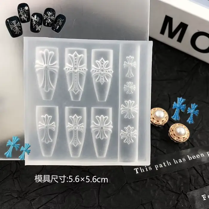 Moule à ongles en silicone 3D pour sculpture, outils de décoration pour manucure DIY