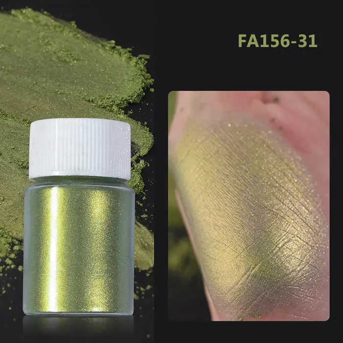 10g/bouteille perles bleues Chrome ongles Pigment paillettes Aurora