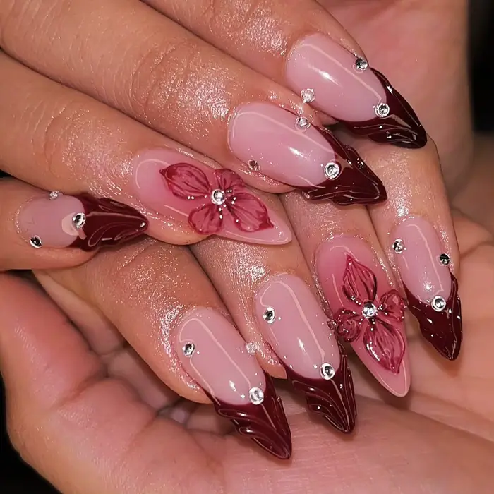 Faux ongles 3D pour femmes et filles