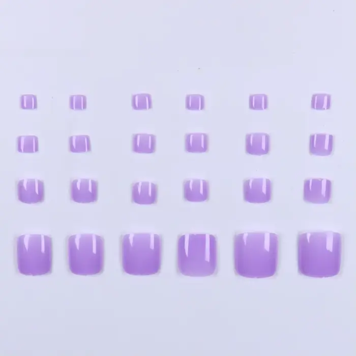 48 pièces violet presse Style court carré