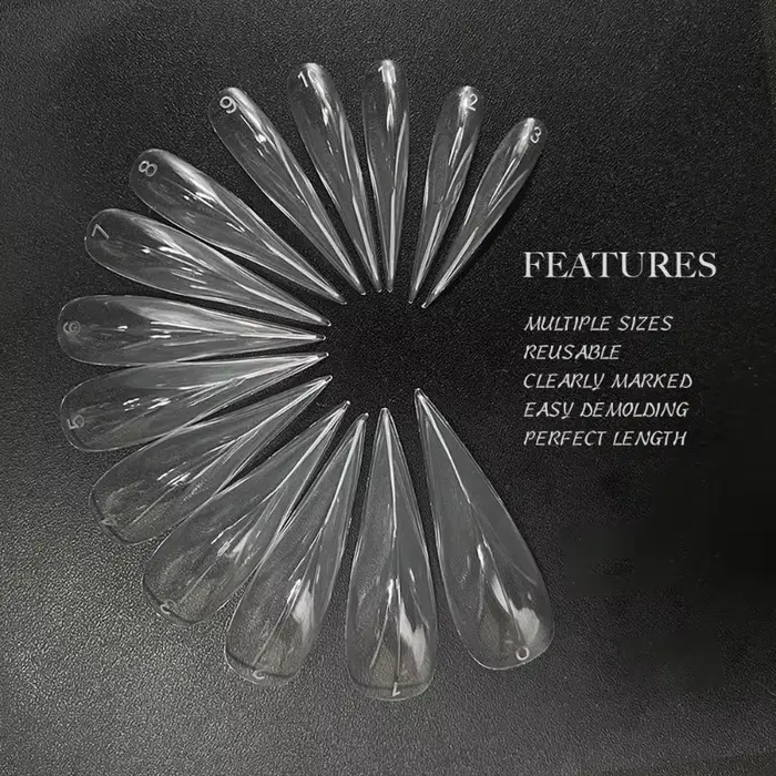 120 pièces ongles incurvés double formes pour Extension d'ongles courbe 3D Sculptural acrylique