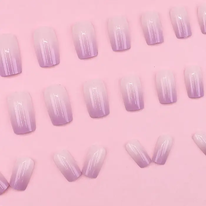 Faux ongles carrés courts pour femmes et filles