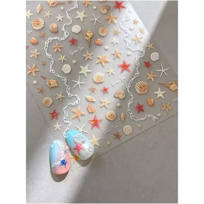 Autocollants pour ongles en forme d'étoile de mer