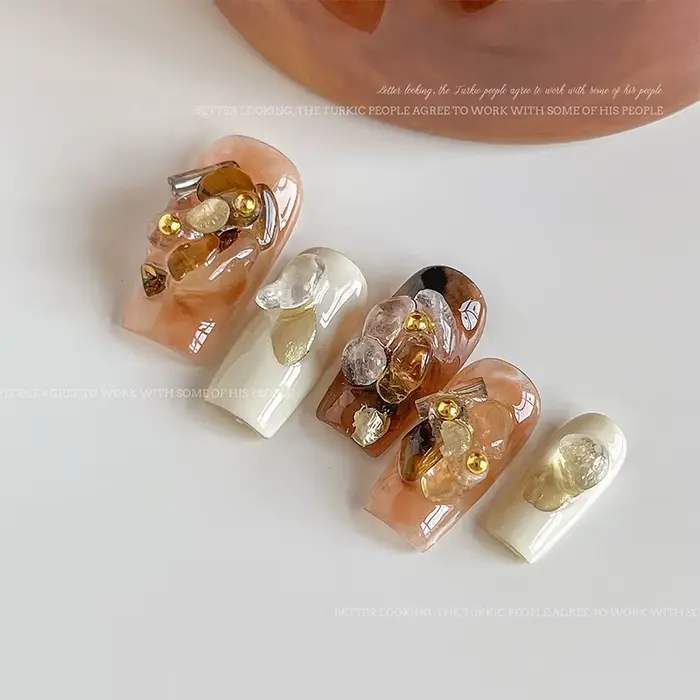 Accessoires pour ongles en pierre de cristal