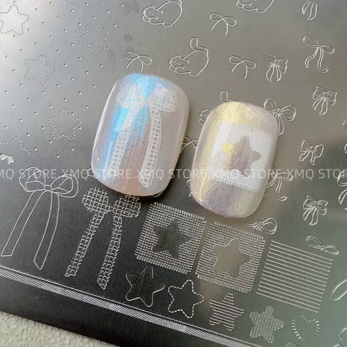 XMQ NAIL ART STAMPING PLATES STAR HEART TEMPLATES
