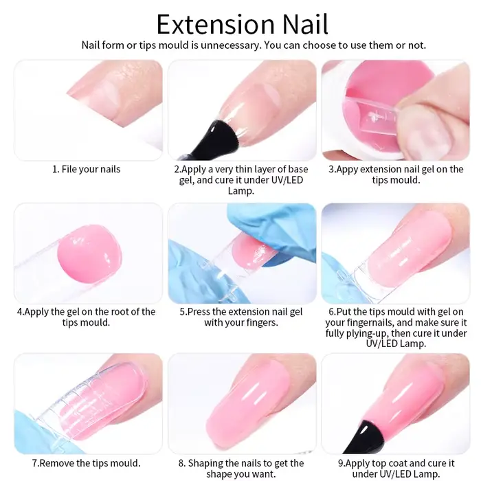 LILYCUTE 8ml clair antiadhésif Extension de main Gel vernis à ongles pour 3D façonnage Nail Art solide gelée laiteuse