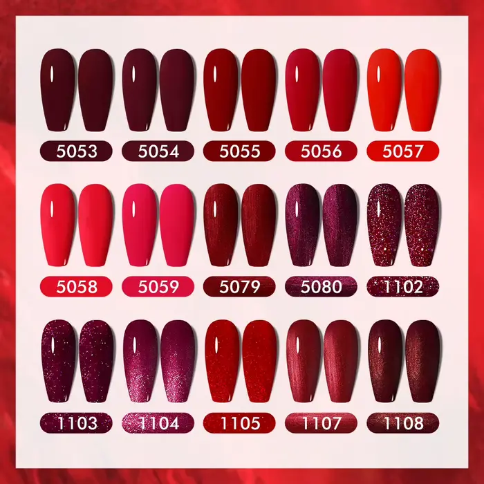 2023 Ghini – vernis à ongles en Gel rouge arc-en-ciel