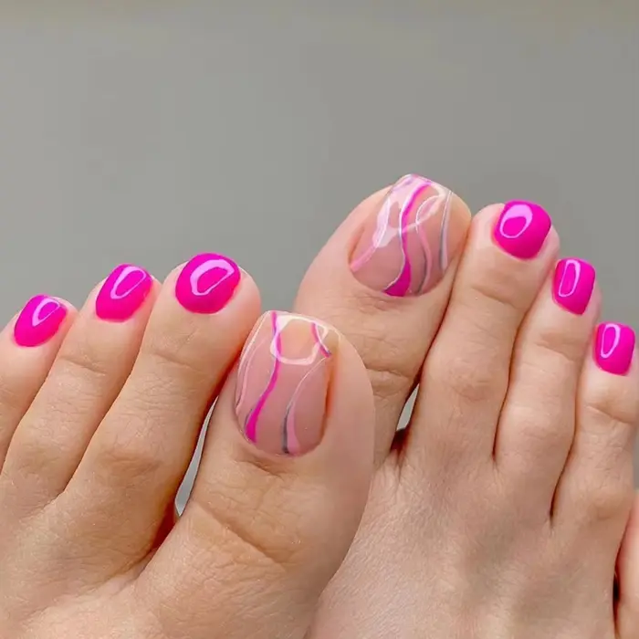 24P faux ongles avec colle ligne française paillettes
