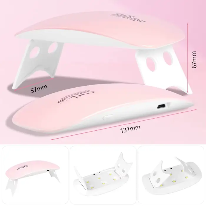Lampe à ongles pliable 6w lampe à LED Uv pour Machine à ongles Uv Led Gel séchage rapide sèche lampe