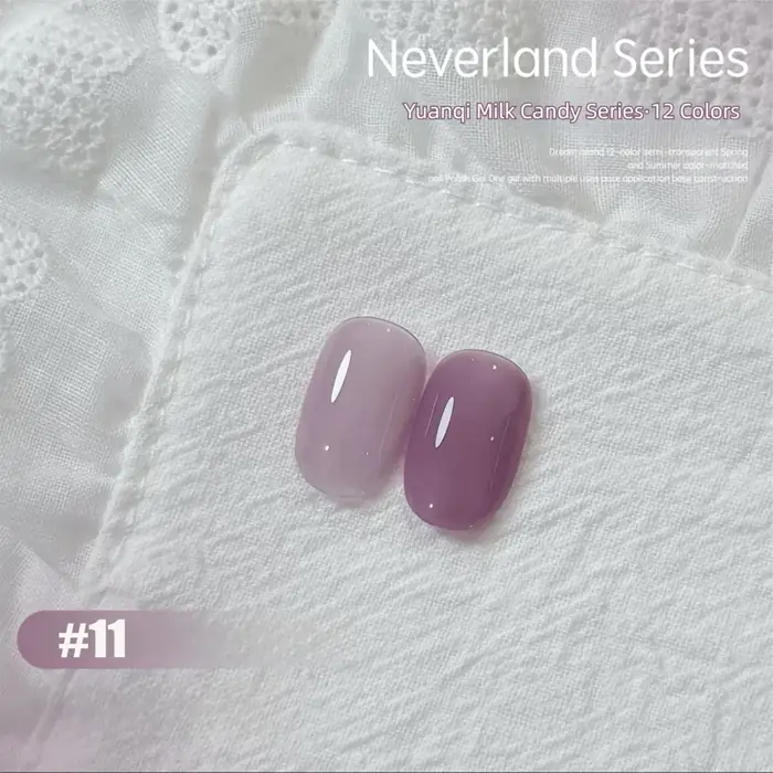 MAINEL 1-12 pièces Vernis à ongles gel UV Soak Off brillant nude rêveur Cosmétiques Nail Art Gel Polish Tips
