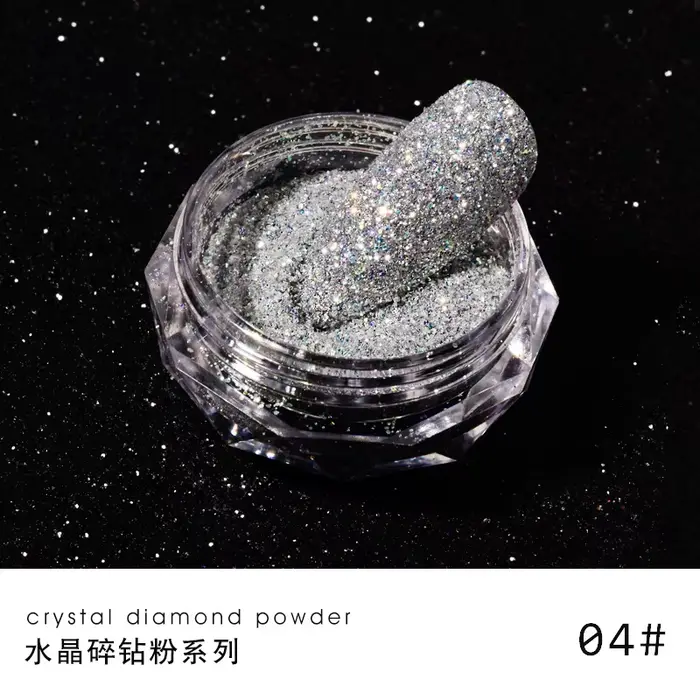 Poudre à ongles diamant réfléchissante, 1 boîte, paillettes scintillantes, cristal brillant, strass,