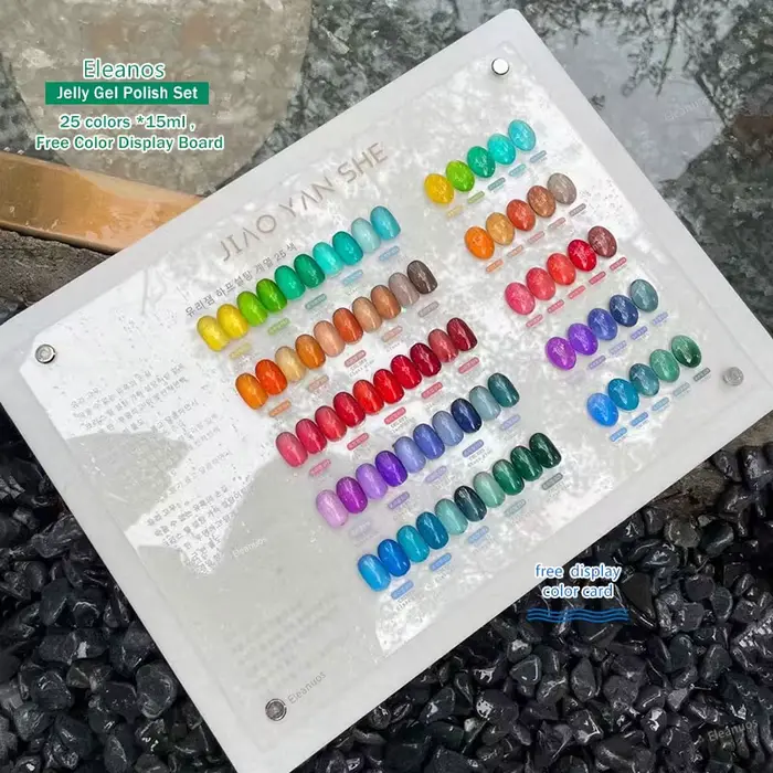 Eleanos 25 pièces translucide glaçure Gel vernis à ongles ensemble