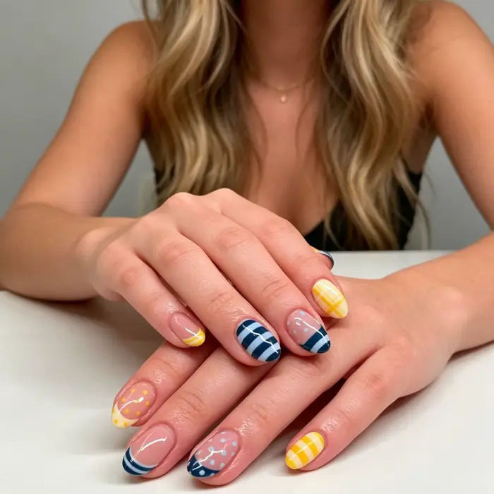 Faux ongles à presser en amande