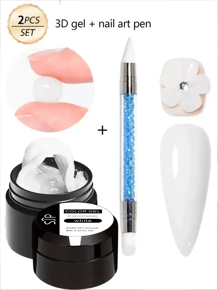 3D Multigel antiadhésif Extension de main ongles sculpté Gel vernis 5D modélisation solide stéréoscopique sculpter façonnage