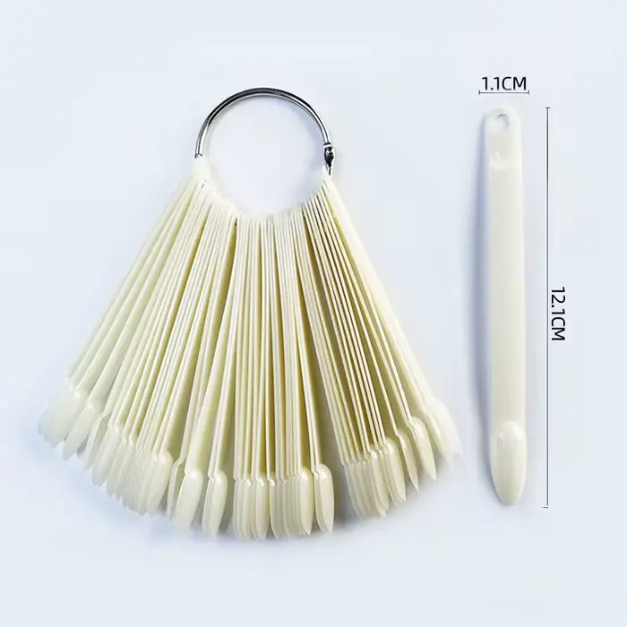 50 pièces carte de couleur pointes d'ongle affichage clair Nature