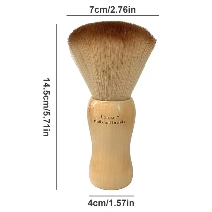 Professionnel moelleux ongles Art brosse ronde manche en bois nettoyage de la poussière brosse de ma