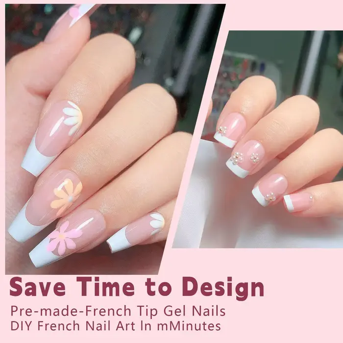 150 pièces faux ongles blanc nu besoin de colle adhésive paillettes presse