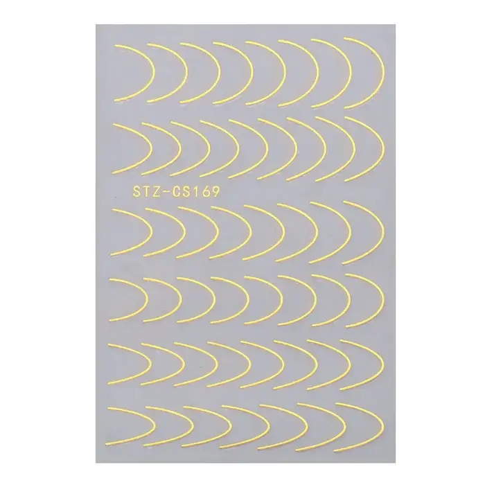 Feuilles Autocollantes à Motif Géométrique de Style Français pour Ongles