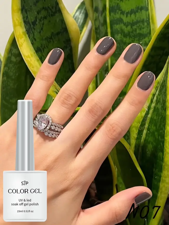 1/5 gris vernis à ongles Gel ensemble bricolage Nail Art décoration tremper Gel UV longue durée manu