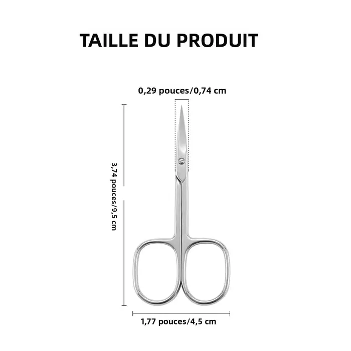 Ciseaux de manucure professionnels en acier inoxydable