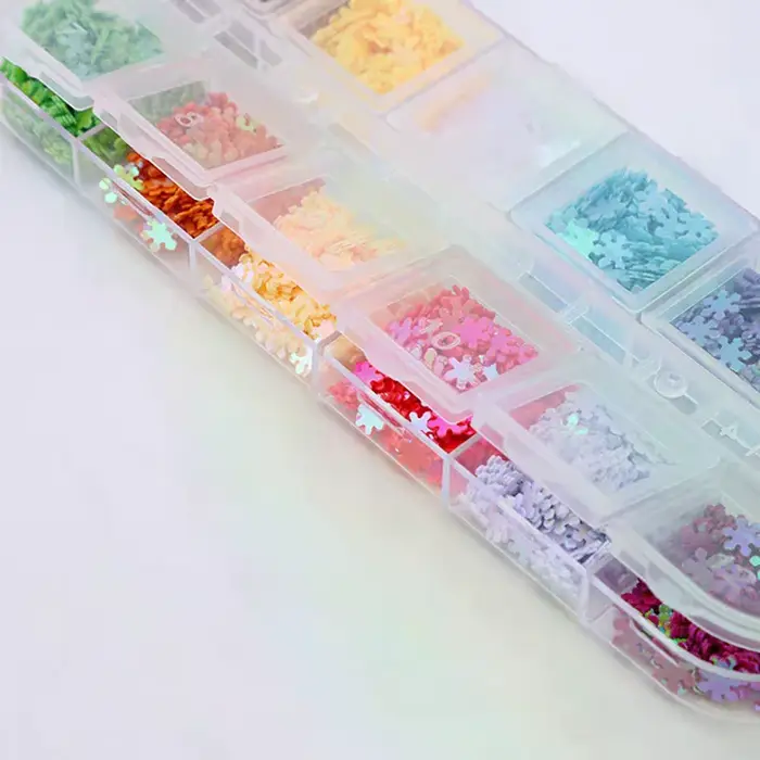 Holographique doux amour coeur Nail Art paillettes
