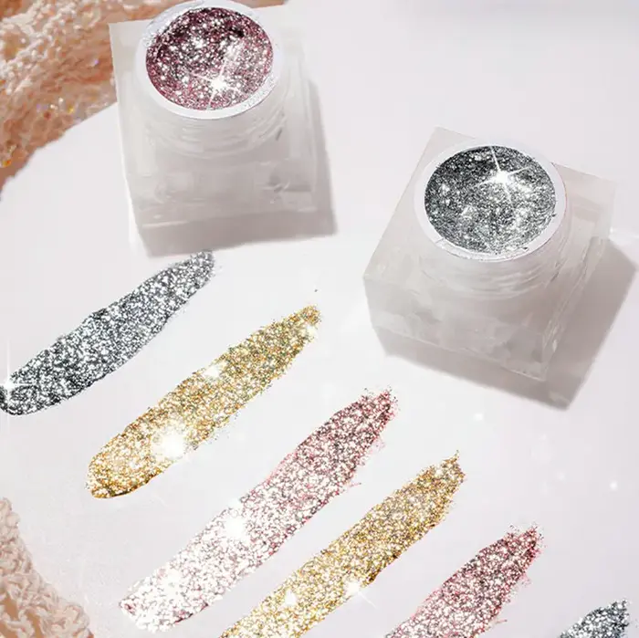 Verhéritage à Ongles Gel Pailmétrage, Platine Brillante, Flashing Nail Art, Soak Off UV, Semi-Continu, Hybride, Verhéritage VarjuvenLacquer, 5ml, Nouveau