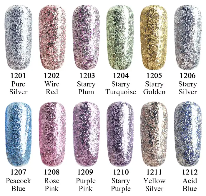 Venalisa vernis Gel Super couleur 12ml diamant brillant paillettes