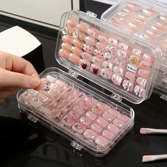 1 boîte de rangement pliable en acrylique transparent pour manucure