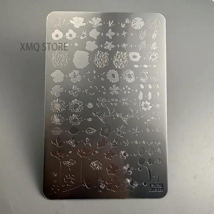 XMQ NAIL ART STAMPING PLATES Fleurs TEMPLATES LEAVES IMAGEPLATES