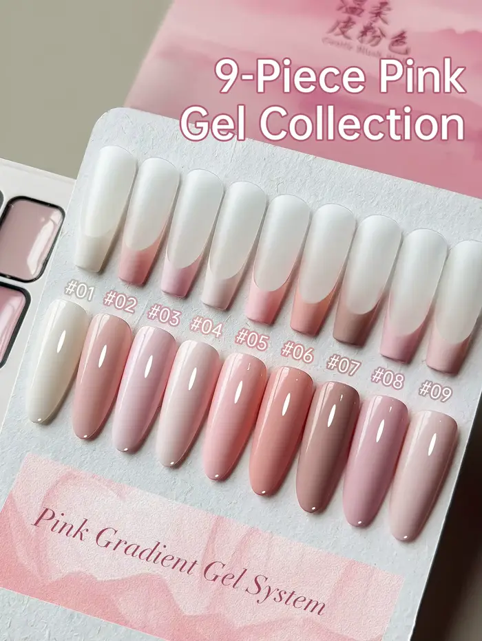 Gel semi-solide rose 9 couleurs