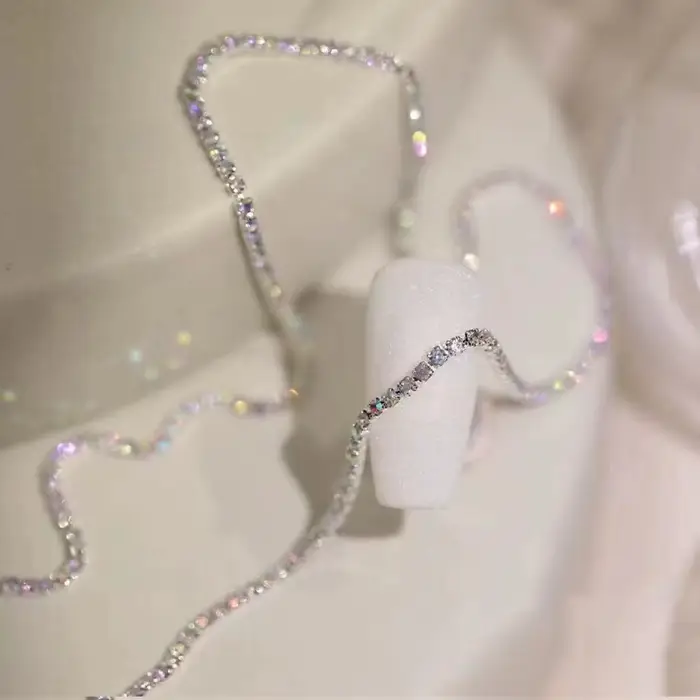 Chaîne de diamant colorée pour Nail Art