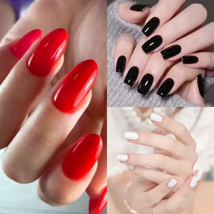 Vernis à ongles gel rouge, noir et blanc 10 ml, sans TPO ni HEMA, fournitures pour salon de manucure