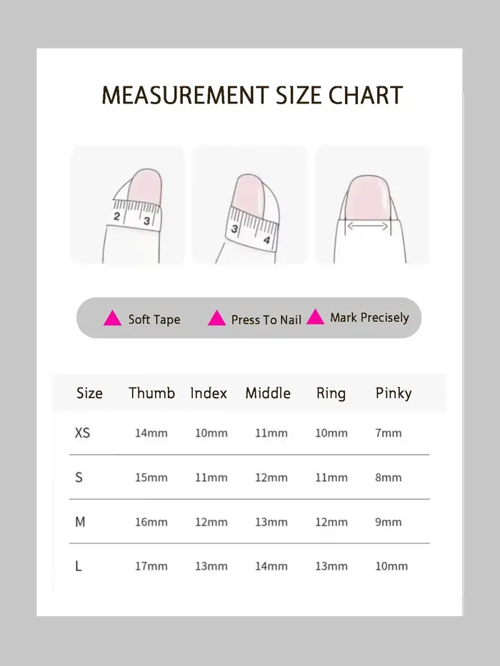 10 pcs Presse à ongles faite à la main-Amande - Pois rouge cerise