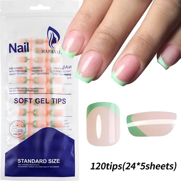 120/240 pièces français court carré faux ongles 12 tailles couverture complète presse