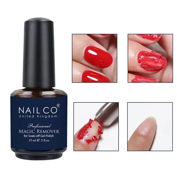 NAILCO 15ml Magic Remover – Dissolvant rapide pour vernis à ongles semi-permanent, gel UV et colle à