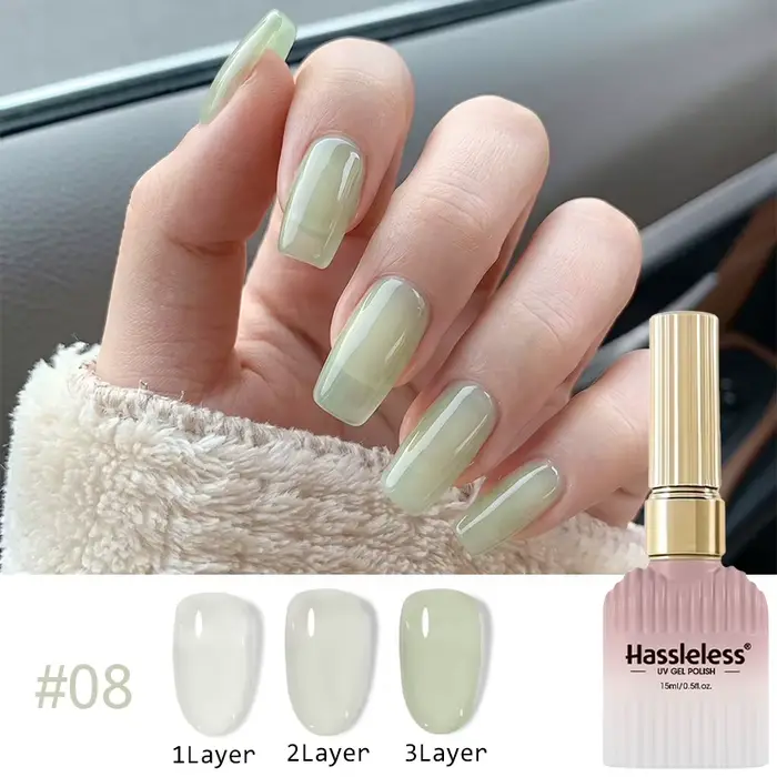 15ml Sans tracas # Gel nude matcha translucide 08