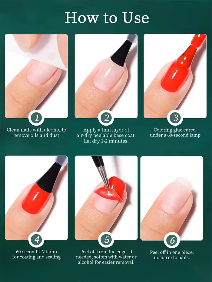 RSNAIL 12g Base Coat Peel-Off Séchage à l'Air pour Vernis à Ongles Gel
