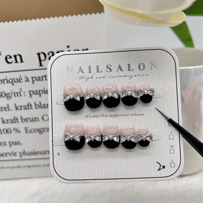 10 pièces ongles à pression faits à la main