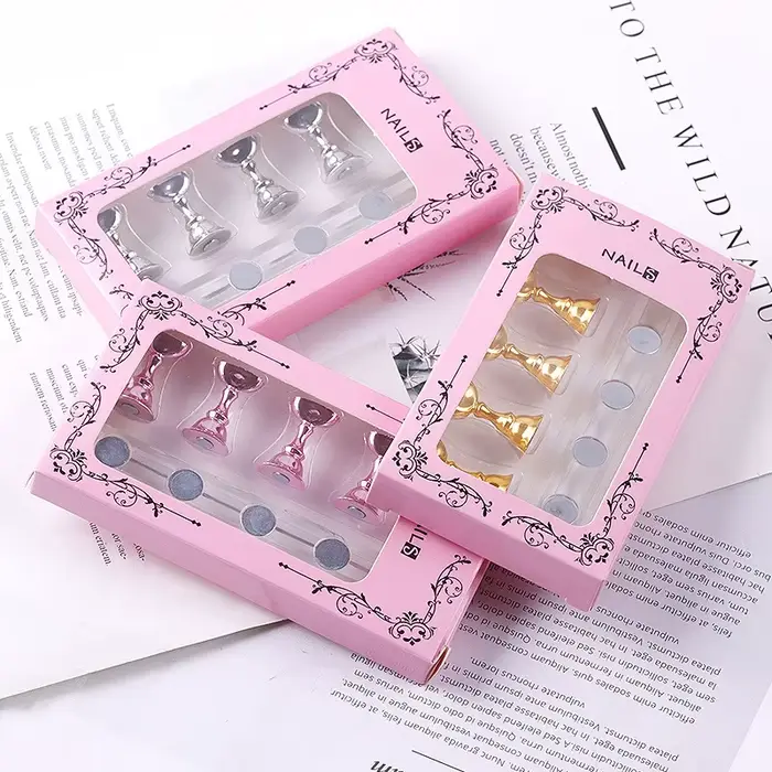 5/30 pièces/ensemble support magnétique pour ongles faux ongles pointe support de pratique support d