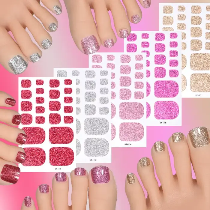 Décalcomanies pour ongles à paillettes