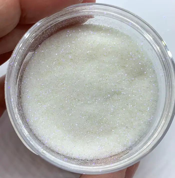 50g blanc irisé opalescent Ultra fin paillettes poussière paillettes fines holographiques Ultra fine