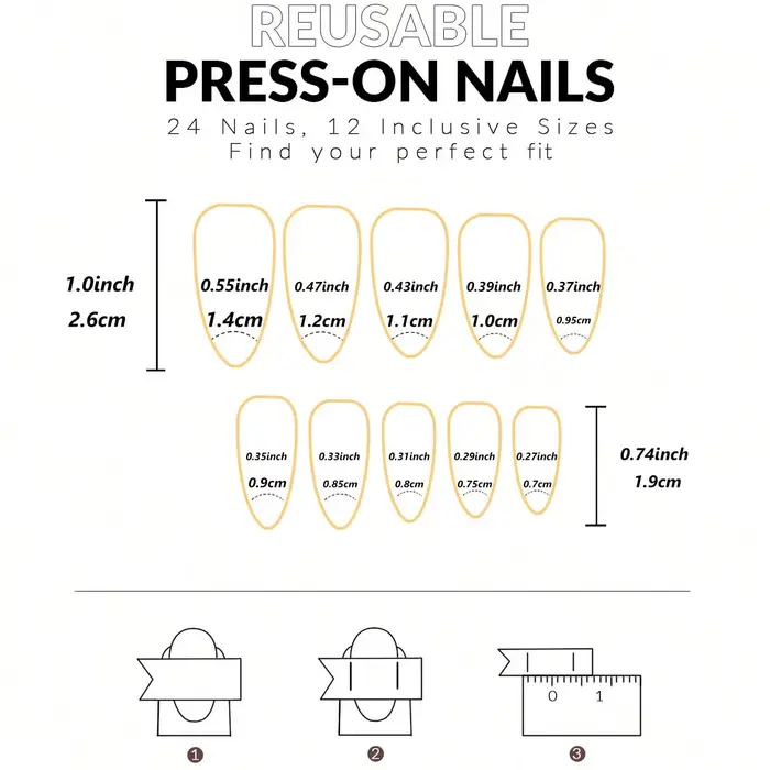 Faux ongles français en amande