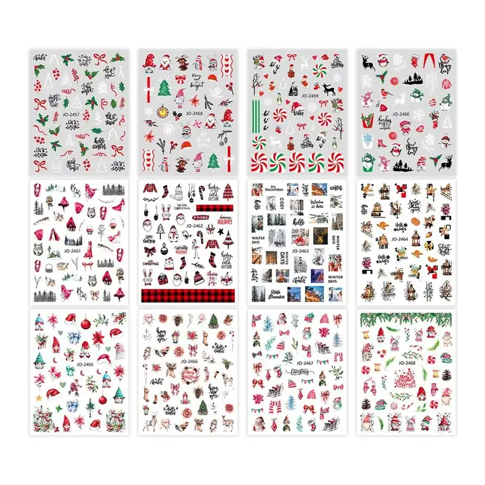Autocollant de manucure de noël