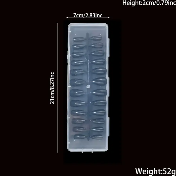 120 faux ongles noirs de forme amande
