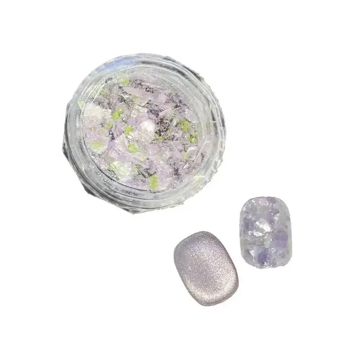 Paillettes pour ongles irisées violettes rêveuses