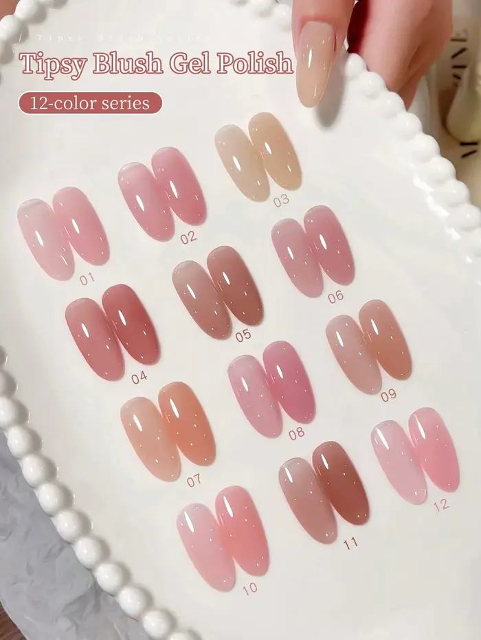 XEIJAYI 12 pièces 15ml gel à ongles rose populaire