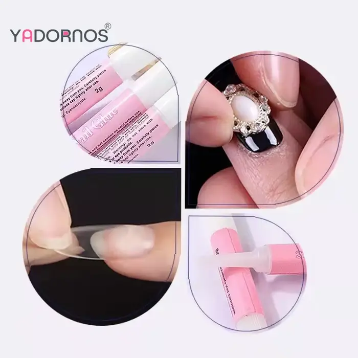 Ensemble de Colle à Ongles Super Bain pour Faux Ongles