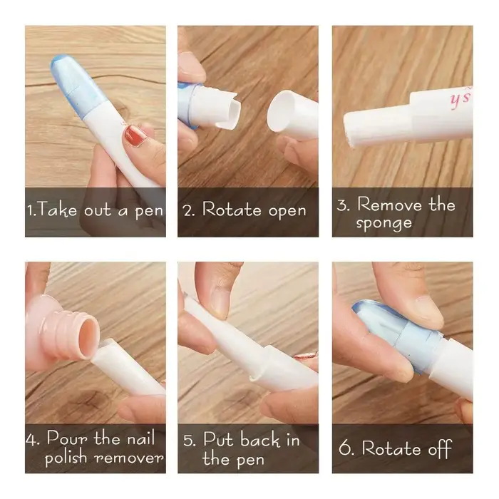  Stylo Dissolvant Doux Sans Alcool pour Vernis à Ongles