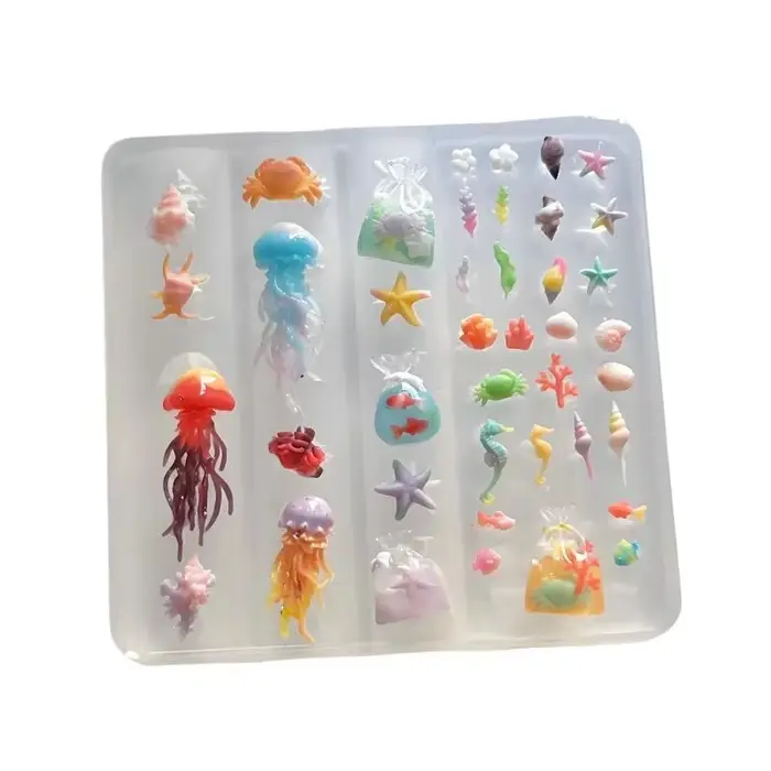 Moule à ongles en silicone transparent pour décoration d'ongles 3D DIY