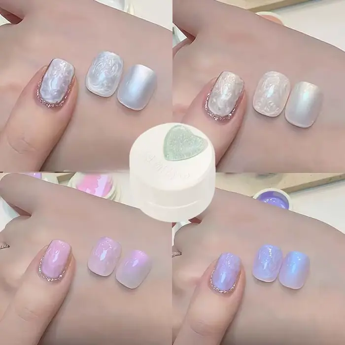 Vernis à ongles Gel à fil blanc perle UV/LED Gel à tremper